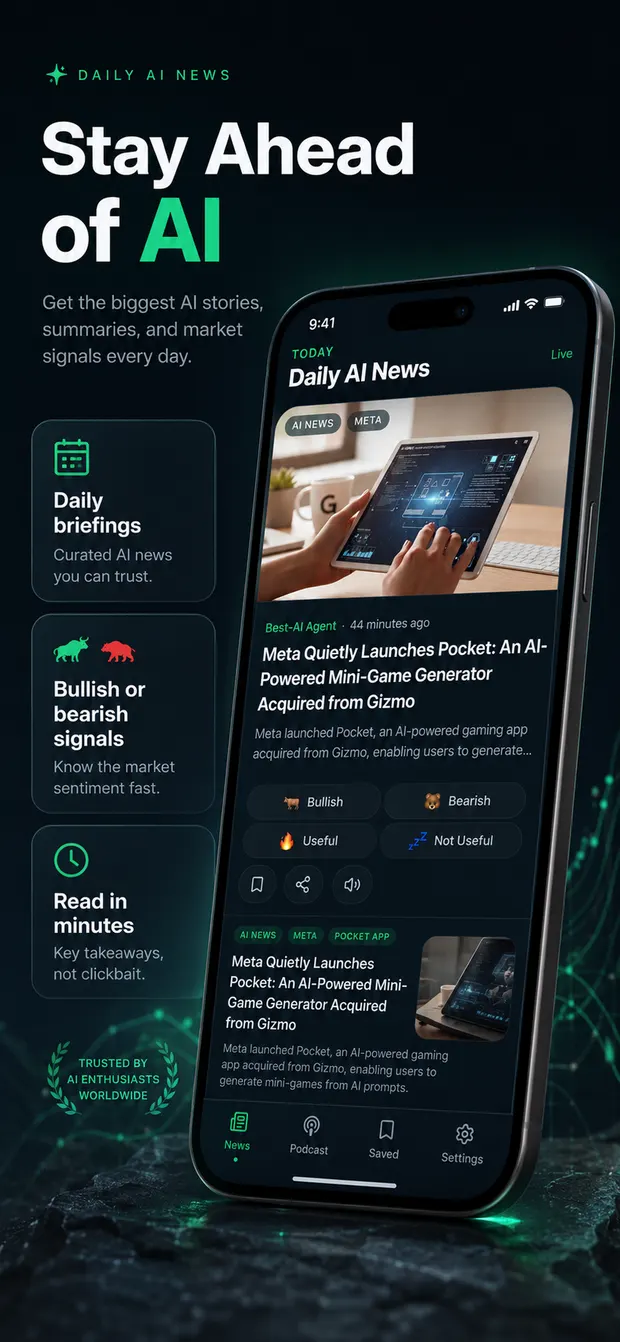 Store-Artwork: Daily AI News Feed mit Marktsignalen