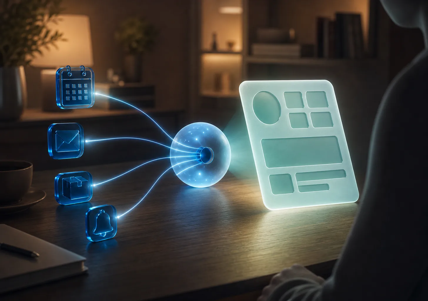 Personal AI assistance organizes appointments, messages, packages and reminders in one private view